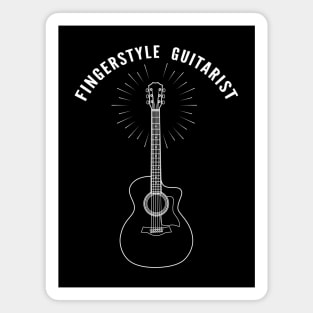 Fingerstyle Guitarist Acoustic Guitar Outline Magnet